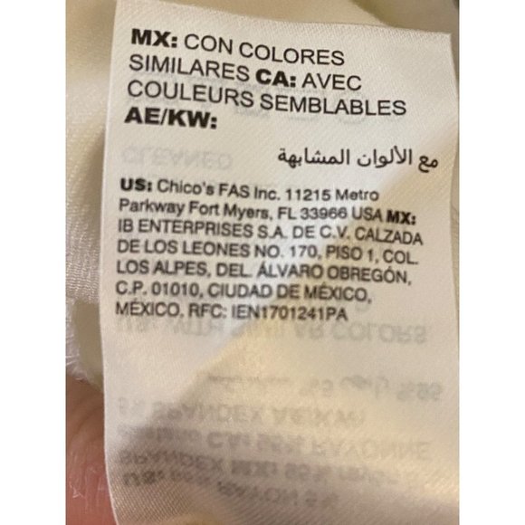 New Chico's Alabaster Square neck knit top 3/4th sleeve‎ Sz 2 - Picture 9 of 9